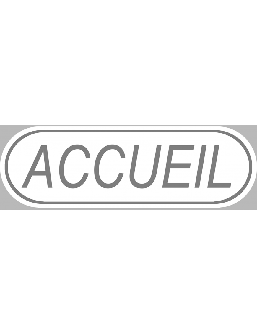 Accueil blanc (29x9cm) - Sticker/autocollant