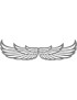 Autocollant/Sticker :  paire d'ailes (30x8cm)