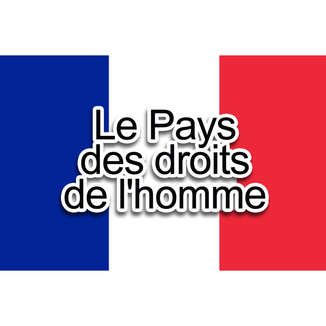Droits de l'homme - 19.5x13cm - Sticker/autocollant