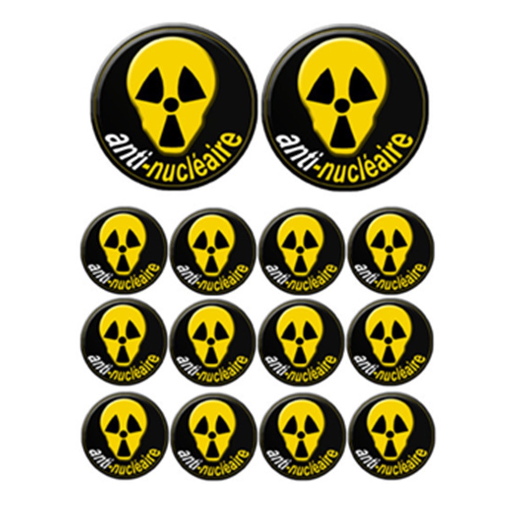 Anti-Nucléaire (2 fois 10cm & 12 fois 5cm) - Sticker/autocollant
