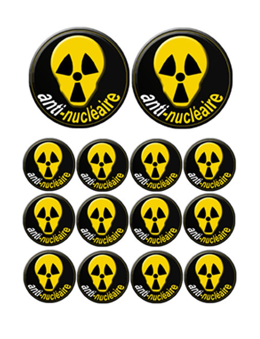 Anti-Nucléaire (2 fois 10cm & 12 fois 5cm) - Sticker/autocollant