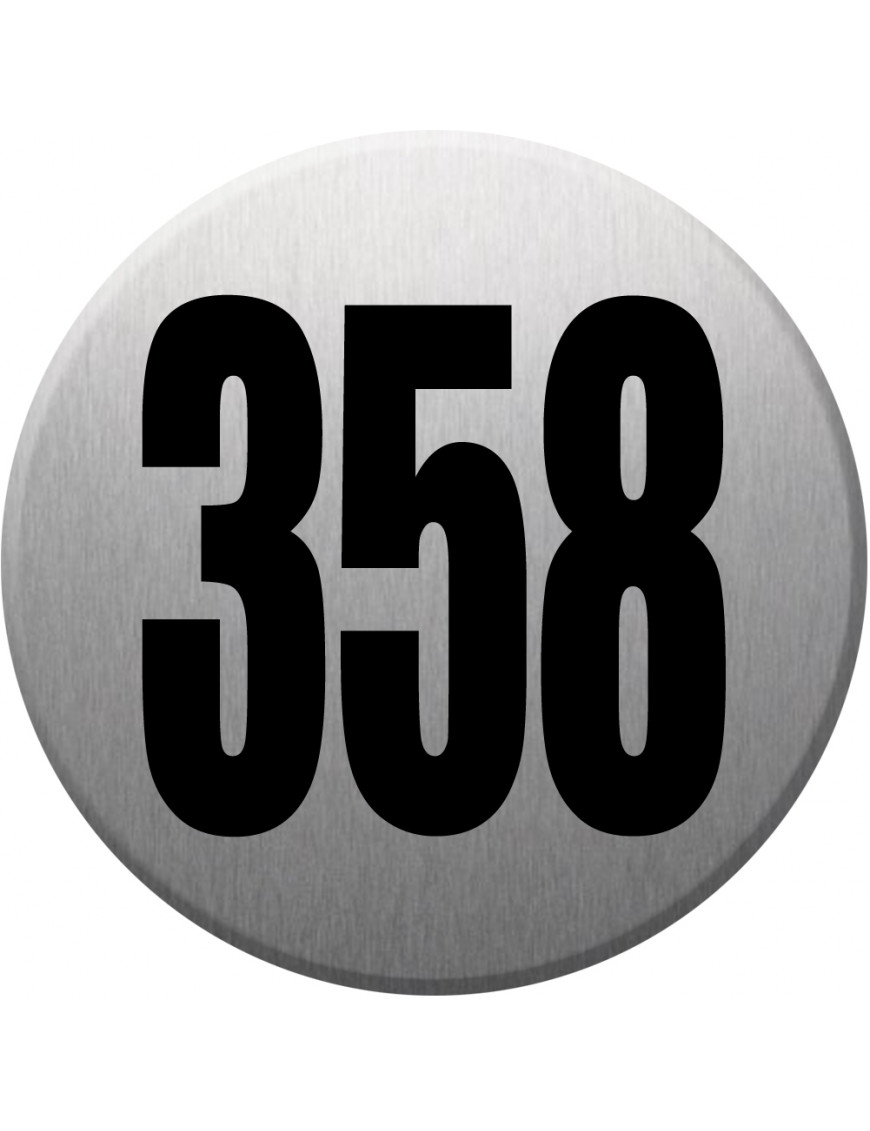 numéroderue358 - gris brossé 10x10cm - Sticker/autocollant numéroderue358 - gris brossé 10x10cm - Sticker/autocollant