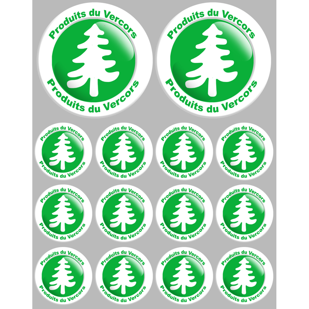 Produits du Vercors (2fois 10cm, 12fois 5cm) - Sticker/autocollant