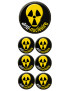 Anti-Nucleaire (1 fois 10cm & 6 fois 5cm) - Sticker/autocollant