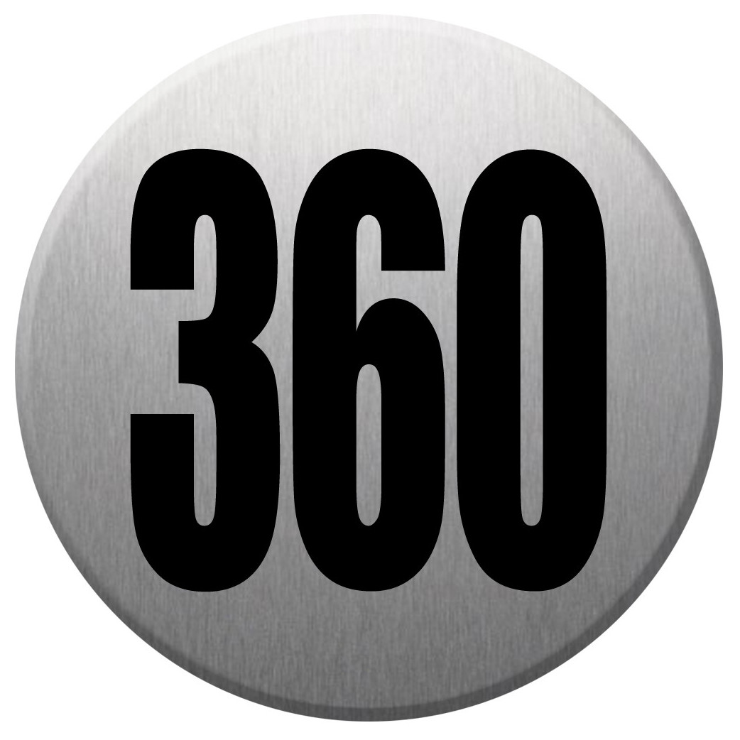 numéroderue360 - gris brossé 10x10cm - Sticker/autocollant