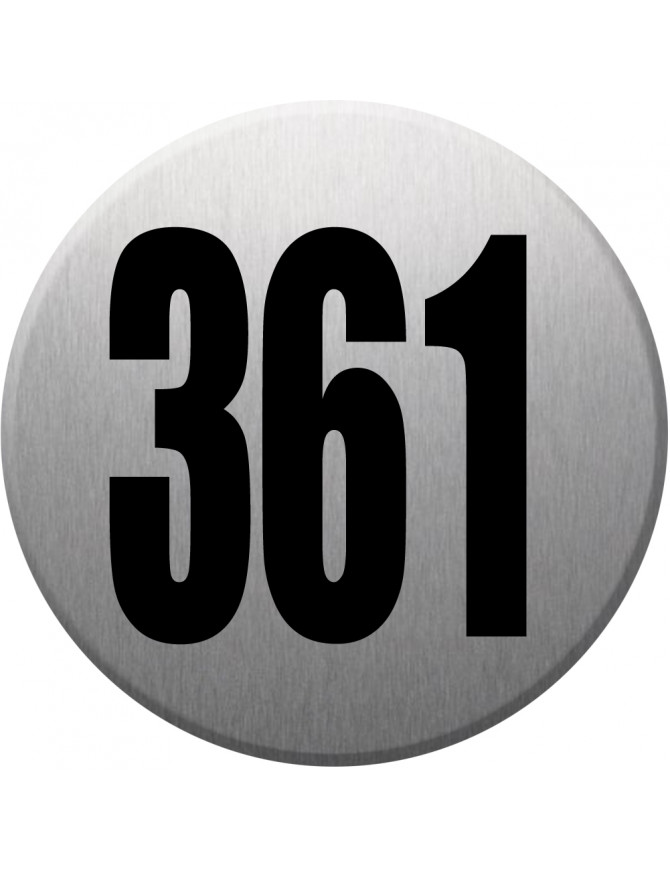 numéroderue361 - gris brossé 10x10cm - Sticker/autocollant