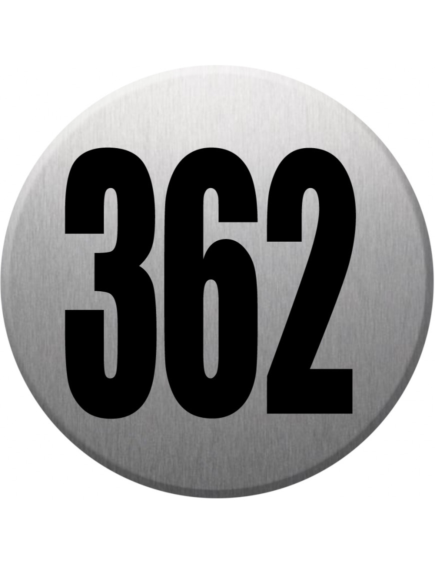 numéroderue362 - gris brossé 10x10cm - Sticker/autocollant numéroderue362 - gris brossé 10x10cm - Sticker/autocollant