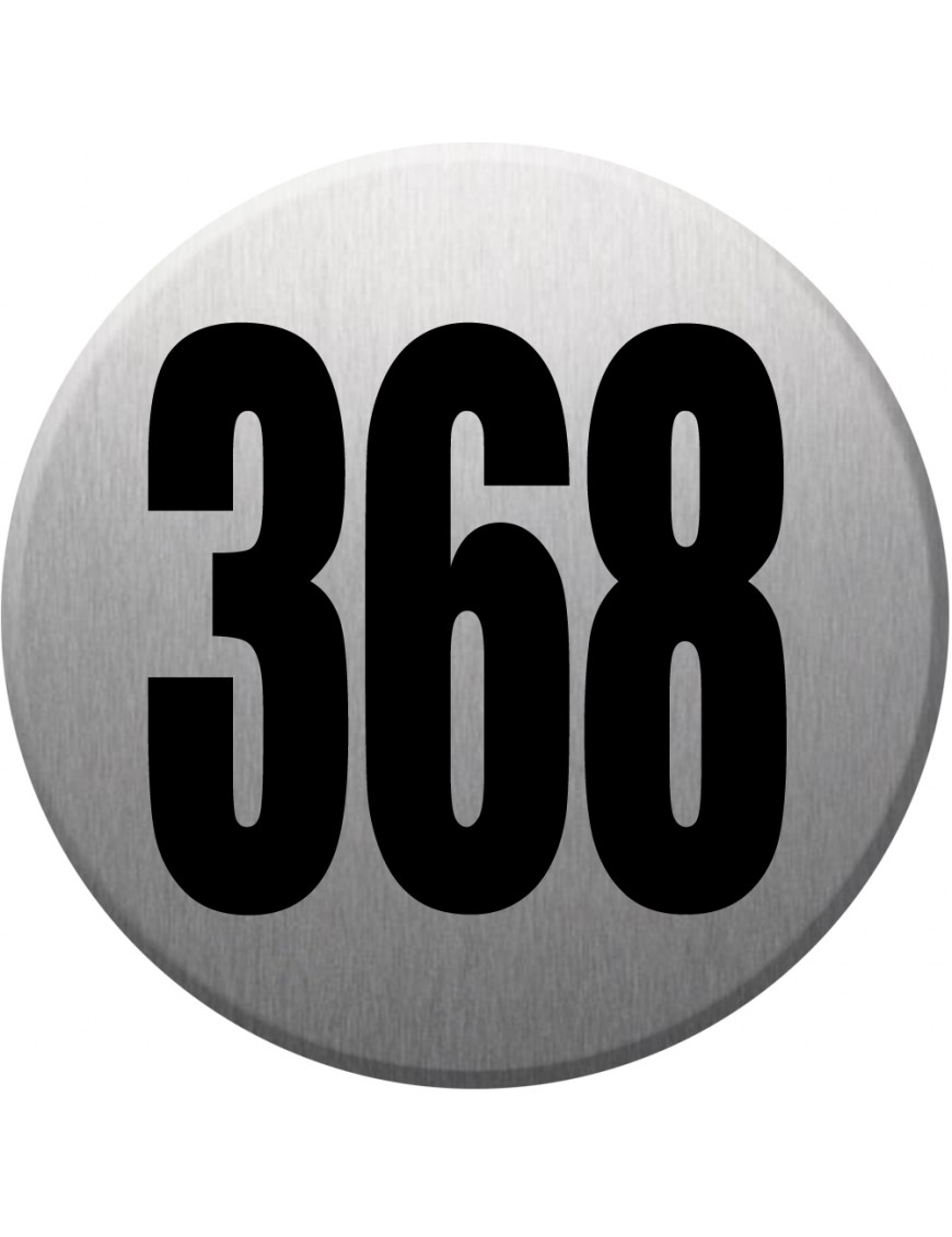 numéroderue368 - gris brossé 10x10cm - Sticker/autocollant numéroderue368 - gris brossé 10x10cm - Sticker/autocollant