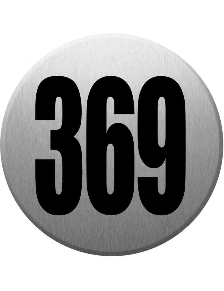numéroderue369 - gris brossé 10x10cm - Sticker/autocollant numéroderue369 - gris brossé 10x10cm - Sticker/autocollant
