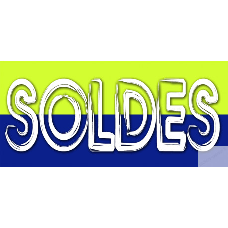 SOLDES V4 - 30x14cm - Sticker/autocollant