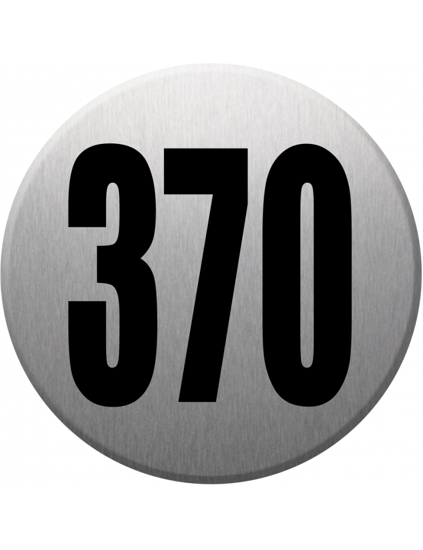 numéroderue370 - gris brossé 10x10cm - Sticker/autocollant numéroderue370 - gris brossé 10x10cm - Sticker/autocollant