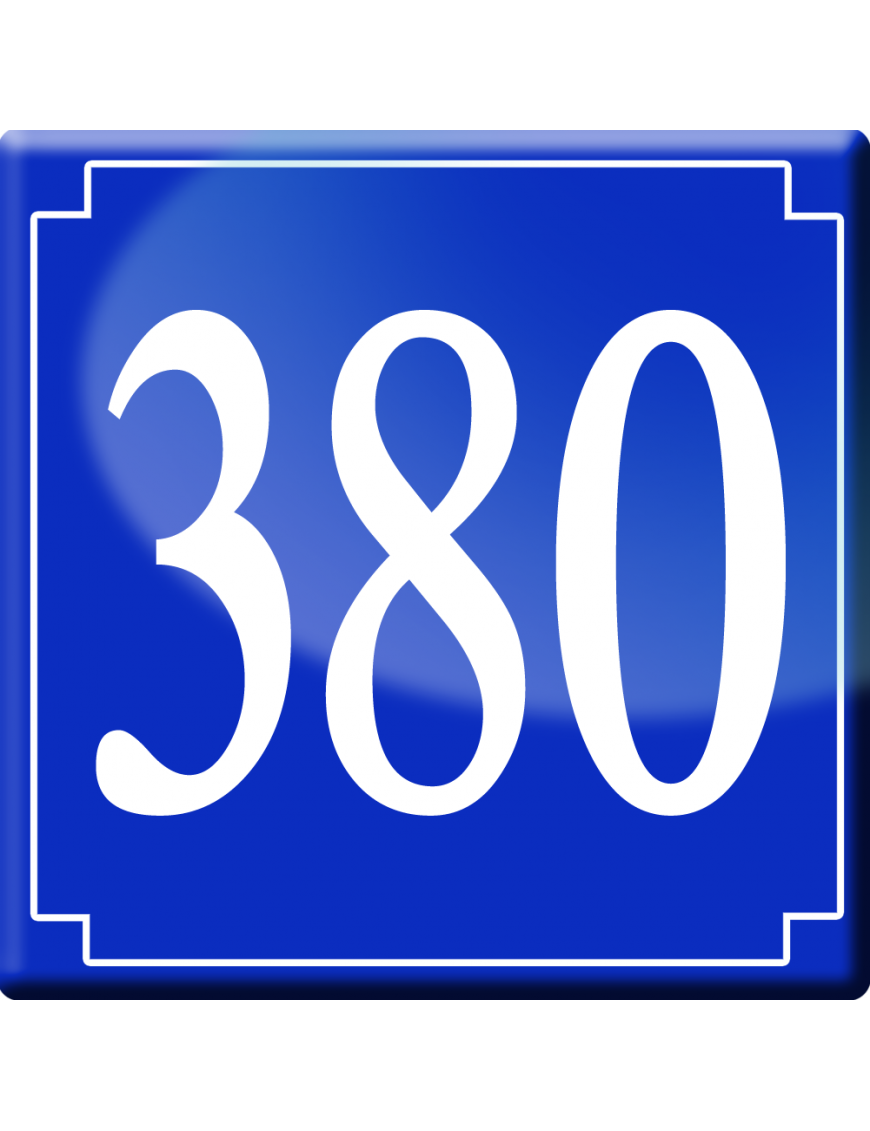 numéroderue380 - classique 10x10cm - Sticker/autocollant numéroderue380 - classique 10x10cm - Sticker/autocollant