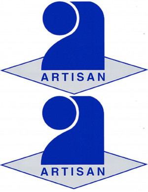Logo Artisan (2 fois 18x11.3cm) - Autocollant/Sticker