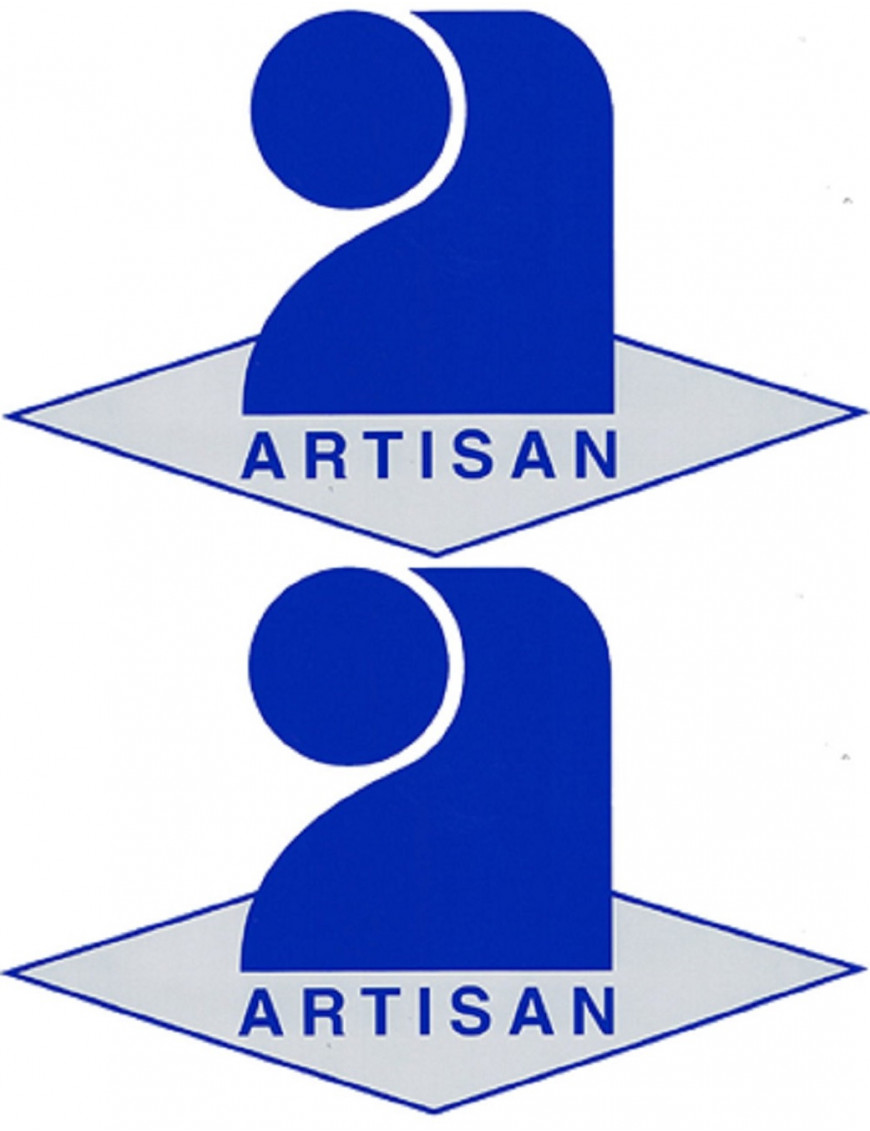 Logo Artisan (2 fois 18x11.3cm) - Sticker/autocollant