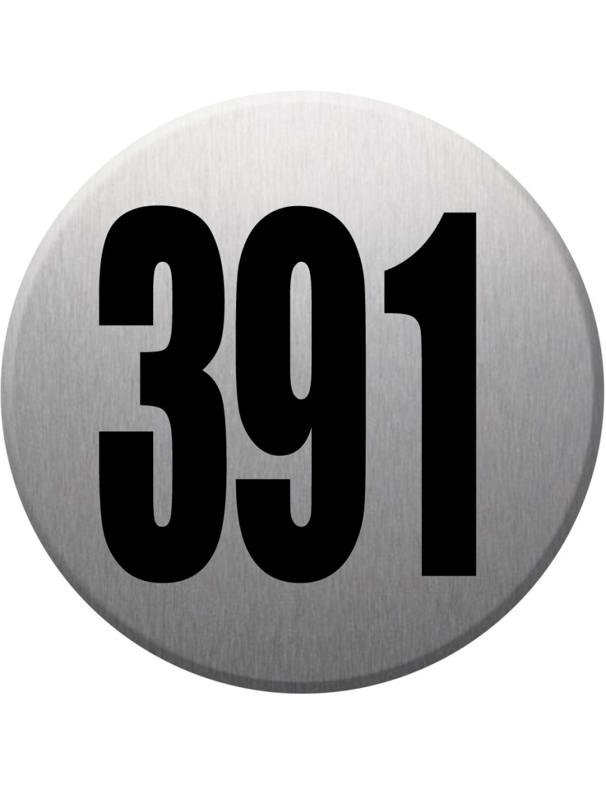 numéroderue391 - gris brossé 10x10cm - Sticker/autocollant numéroderue391 - gris brossé 10x10cm - Sticker/autocollant