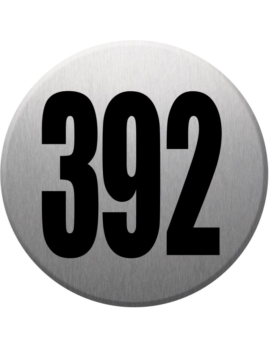 numéroderue392 - gris brossé 10x10cm - Sticker/autocollant numéroderue392 - gris brossé 10x10cm - Sticker/autocollant