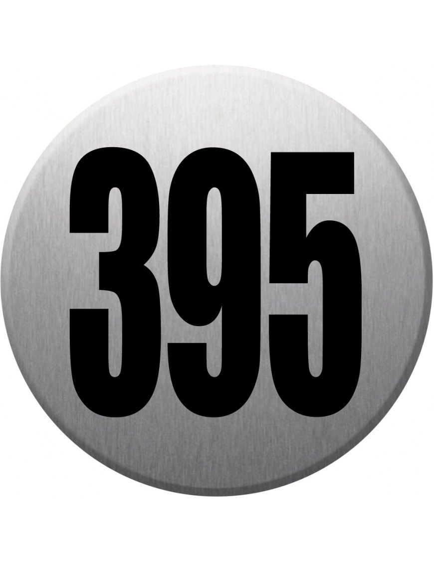 numéroderue395 - gris brossé 10x10cm - Sticker/autocollant numéroderue395 - gris brossé 10x10cm - Sticker/autocollant