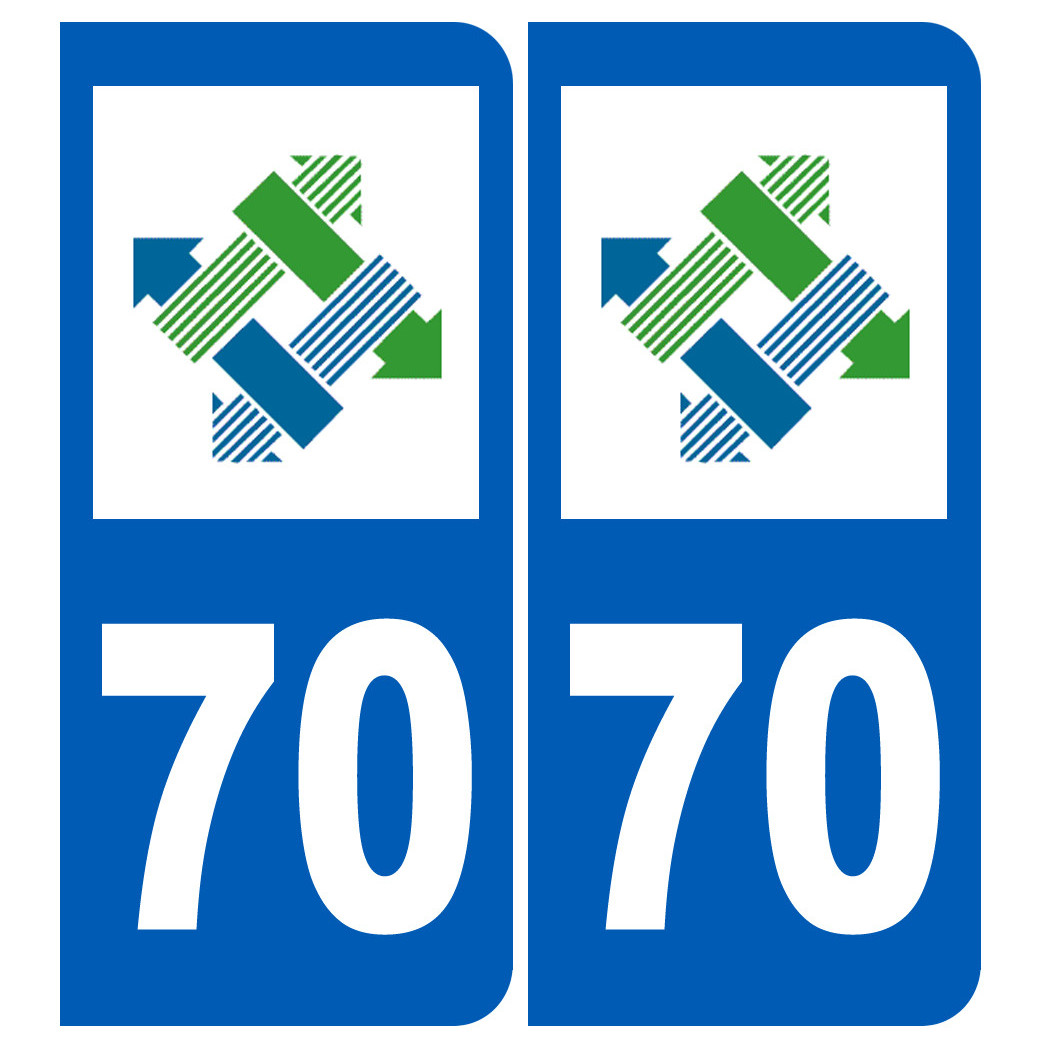 immatriculation 70 (Haute-Saône) - Sticker/autocollant