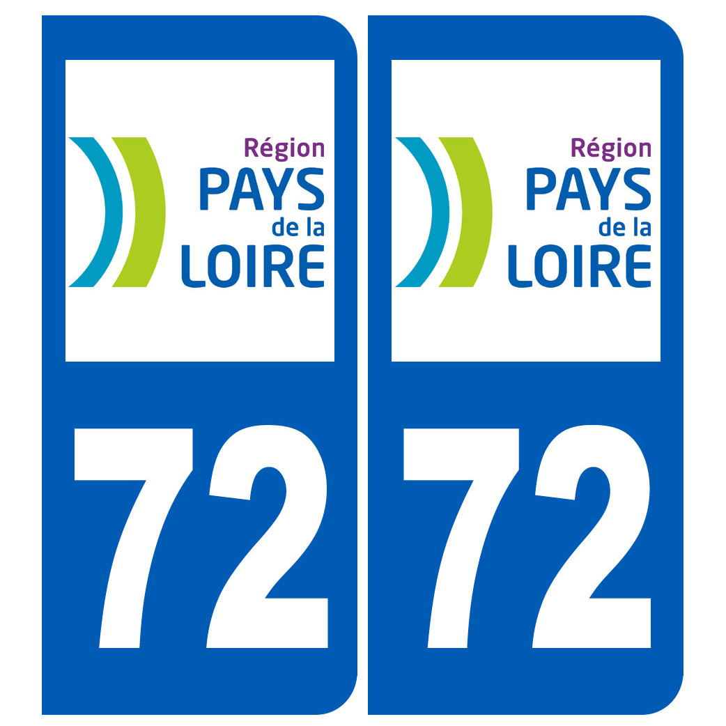 immatriculation 72 région - Sticker/autocollant
