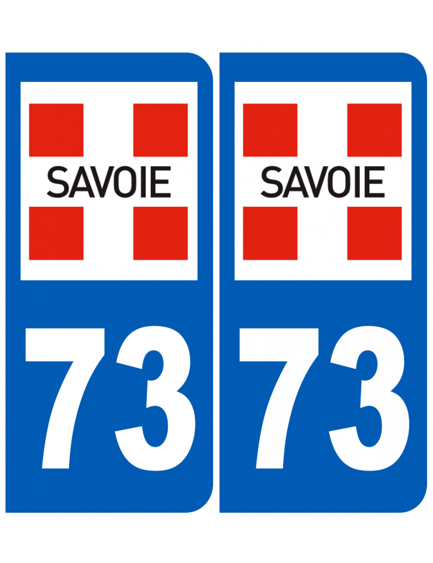 immatriculation 73 (Savoie) - Sticker/autocollant immatriculation 73 (Savoie) - Sticker/autocollant