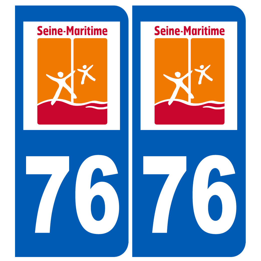 immatriculation 76 (Seine-Maritime) - Sticker/autocollant