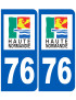 immatriculation 76 (région) - Sticker/autocollant