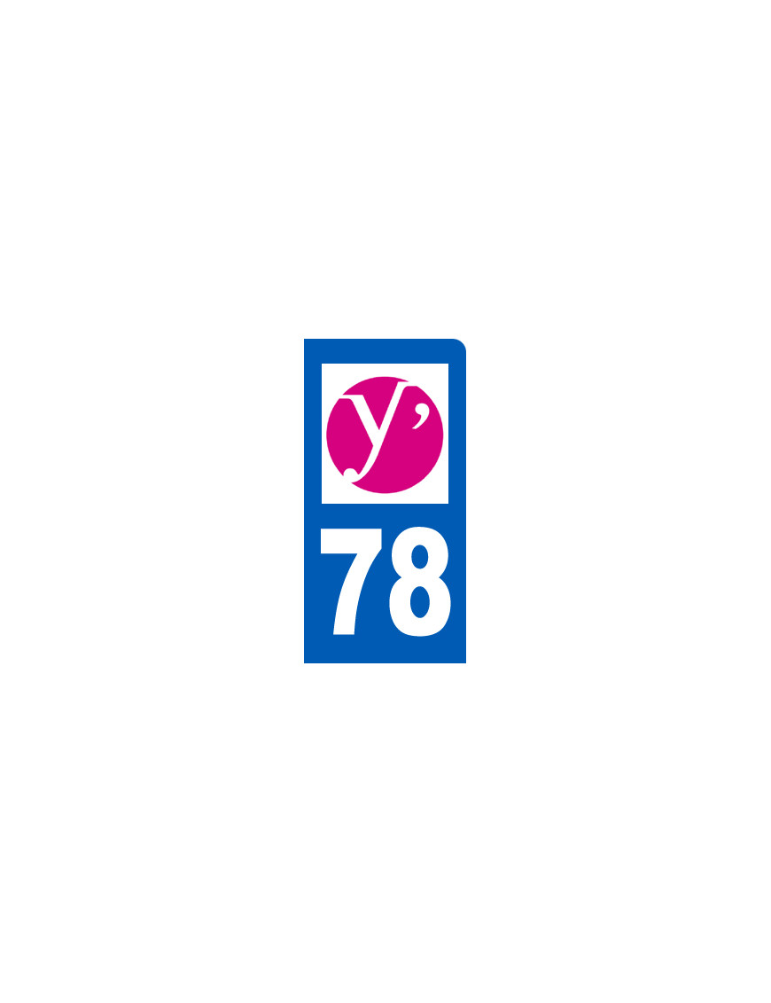 immatriculation motard 78 Yvelines - Sticker/autocollant immatriculation motard 78 Yvelines - Sticker/autocollant
