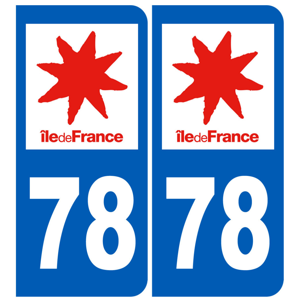 immatriculation 78 (région) - Sticker/autocollant