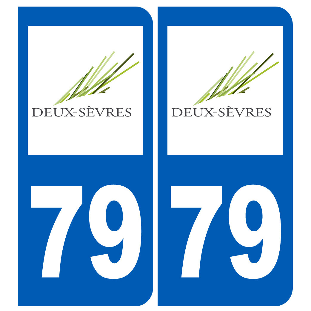 immatriculation 79 (Deux-Sèvres) - Sticker/autocollant