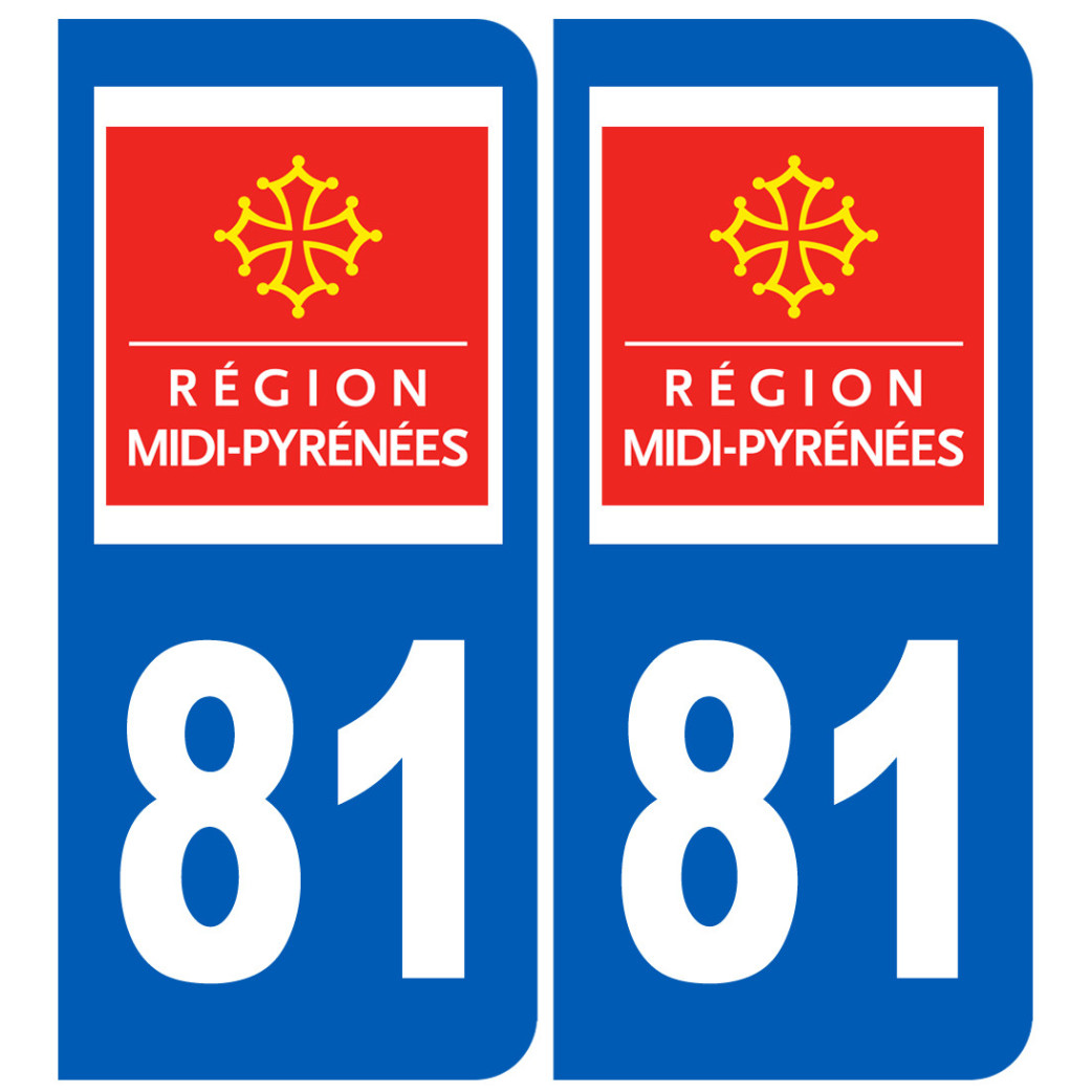 immatriculation 81 (région) - Sticker/autocollant