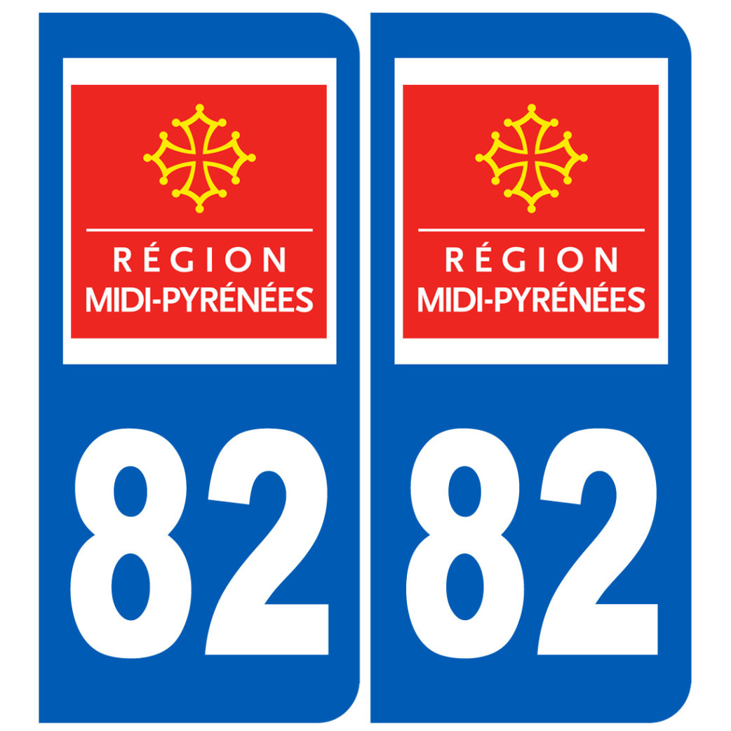 immatriculation 82 (région) - Sticker/autocollant
