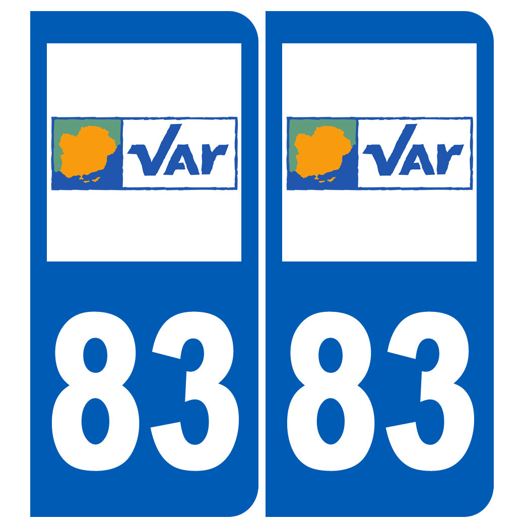 immatriculation 83 (Var) - Sticker/autocollant