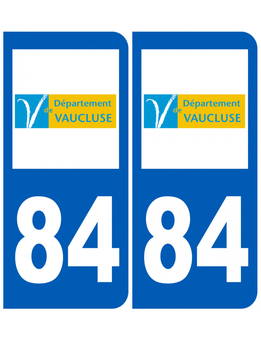 immatriculation 84 (Vaucluse) - Sticker/autocollant immatriculation 84 (Vaucluse) - Sticker/autocollant