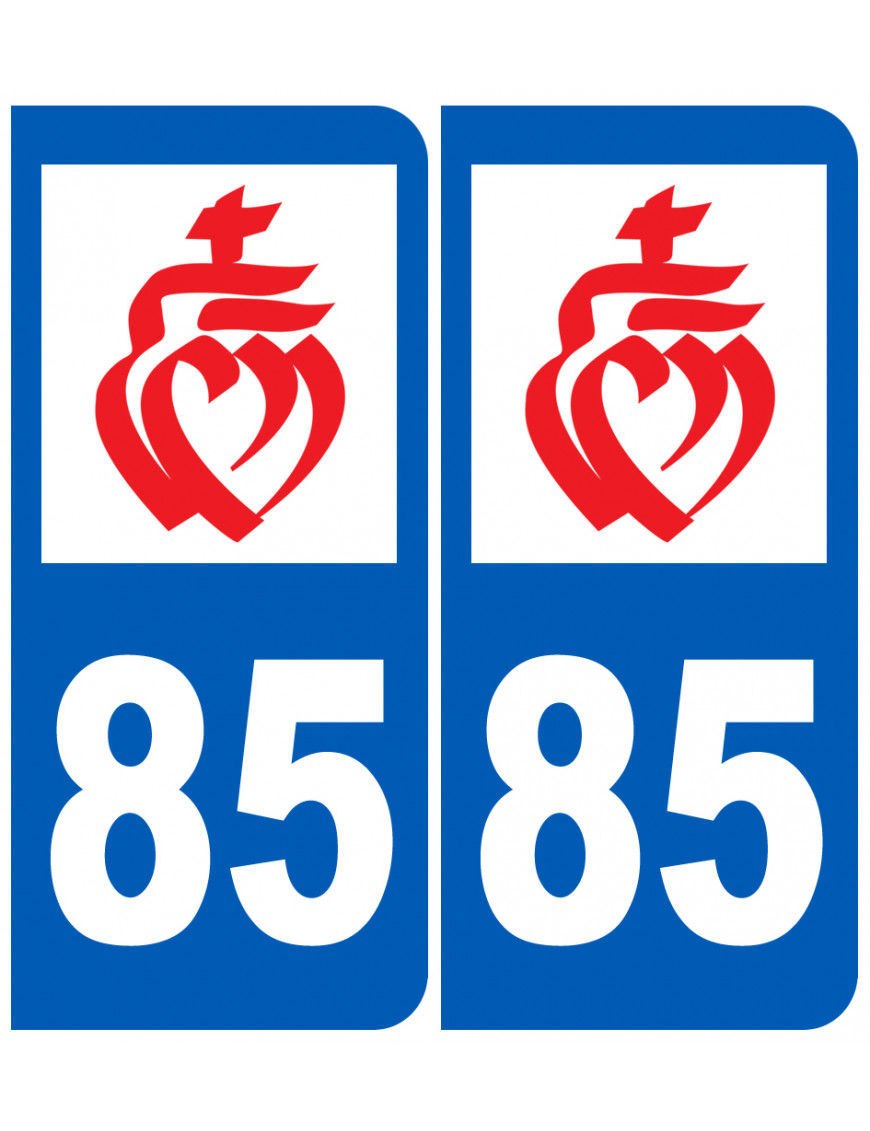 immatriculation 85 Vendée - Sticker/autocollant immatriculation 85 Vendée - Sticker/autocollant