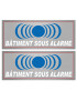 Bâtiment sous protection (2 fois 15x6cm) - Sticker/autocollant