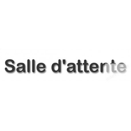 Salle d'attente D - (28x7cm) - Sticker/autocollant
