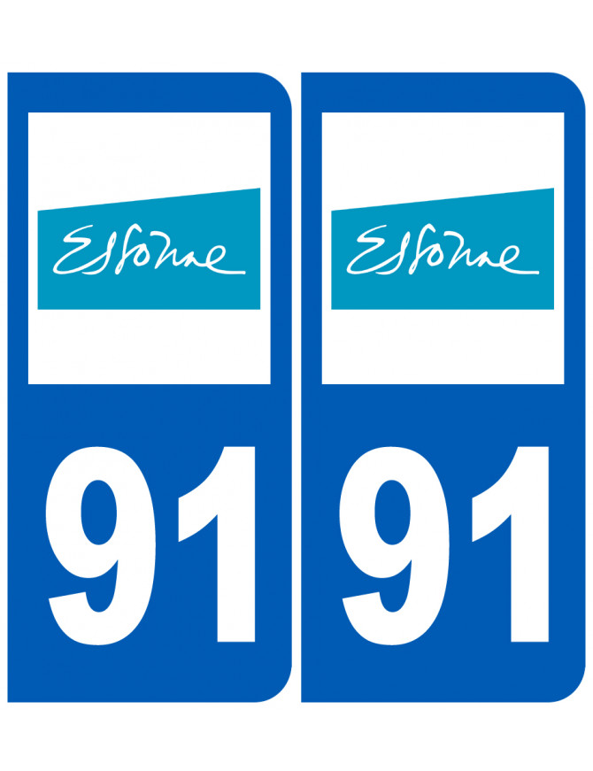 immatriculation 91 (Essonne) - Sticker/autocollant