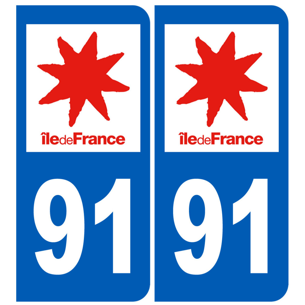 immatriculation 91 (région) - Sticker/autocollant