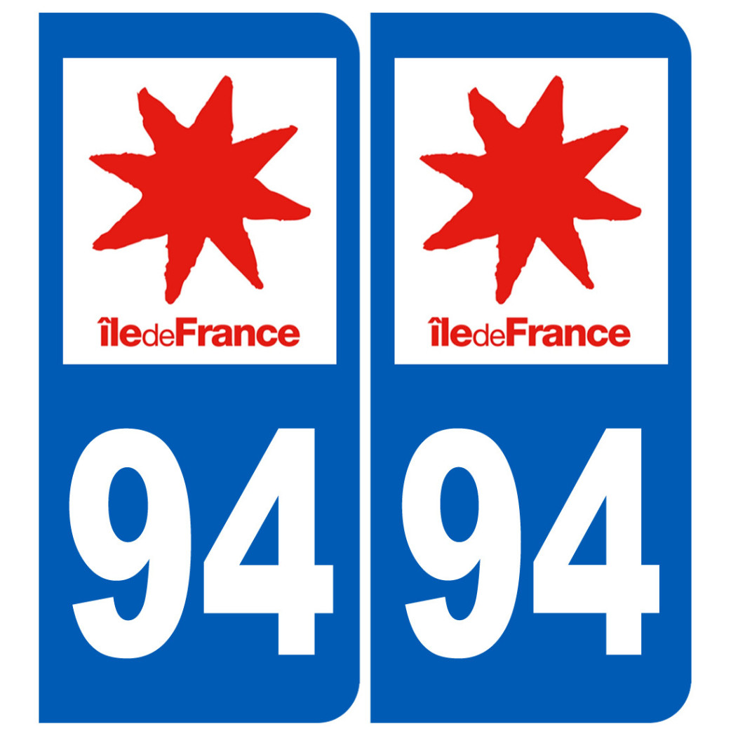 immatriculation 94 (région) - Sticker/autocollant