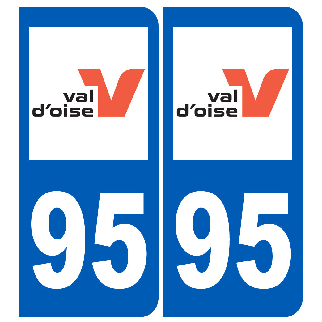 immatriculation 95 (Val-d'Oise) - Sticker/autocollant