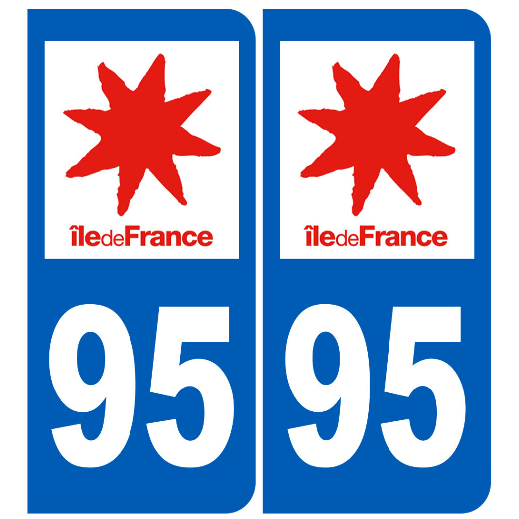 immatriculation 95 (région) - Sticker/autocollant