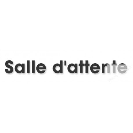 Salle d'attente E (28x7cm) - Sticker/autocollant