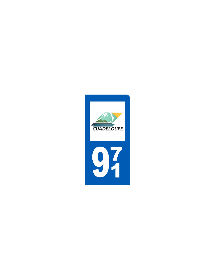immatriculation motard 971 Guadeloupe - Sticker/autocollant immatriculation motard 971 Guadeloupe - Sticker/autocollant