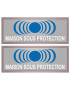 Maison sous protection (2 fois 15x6cm) - Sticker/autocollant