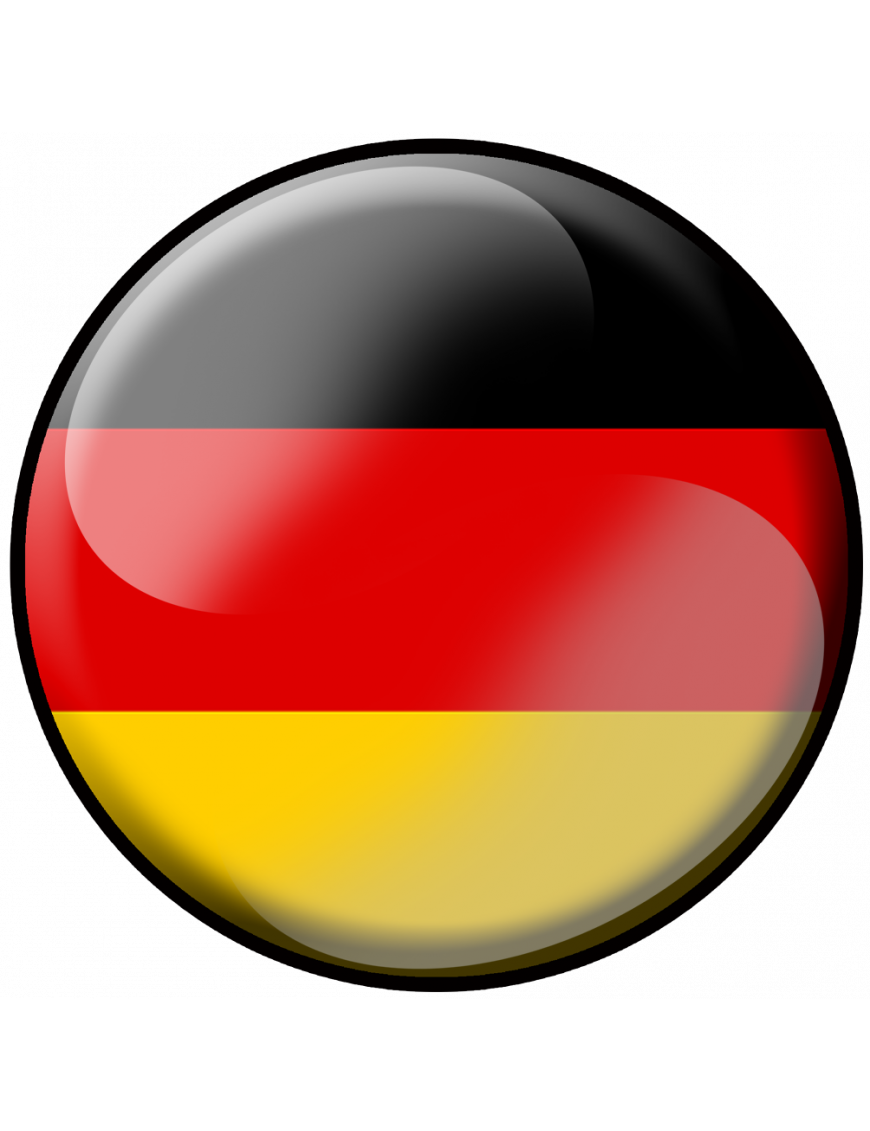 drapeau Allemand rond - 10cm - Sticker/autocollant drapeau Allemand rond - 10cm - Sticker/autocollant