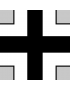 drapeau aviation Allemand noir - 20cm - Sticker/autocollant