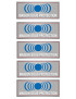 Maison sous protection (5 fois 7x2.5cm) - Sticker/autocollant