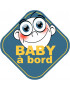 Baby à bord garçon (10x10cm) - Sticker/autocollant