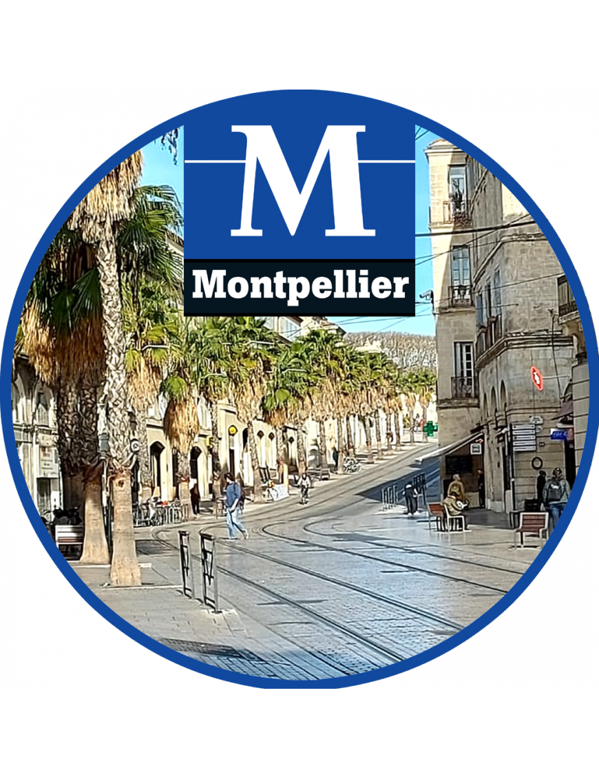 Montpellier - 15cm - Sticker/autocollant Montpellier - 15cm - Sticker/autocollant