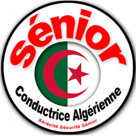 conductrice Sénior Algérienne - 15cm - Sticker/autocollant conductrice Sénior Algérienne - 15cm - Sticker/autocollant